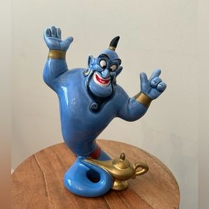 Disney Genie Vintage Ceramic Figurine Aladdin Porcelain Statue Magic Lamp Decor